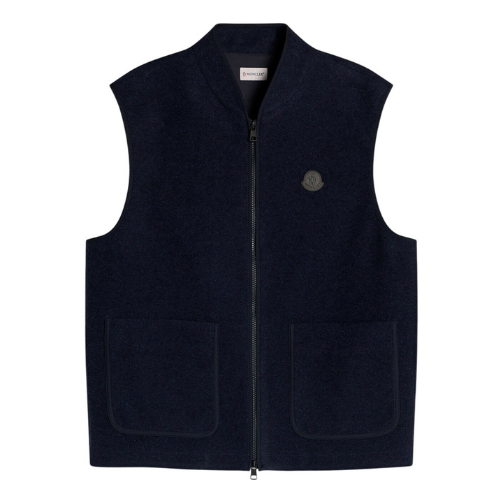 Photo: Moncler Men's Wool Gilet in Navy