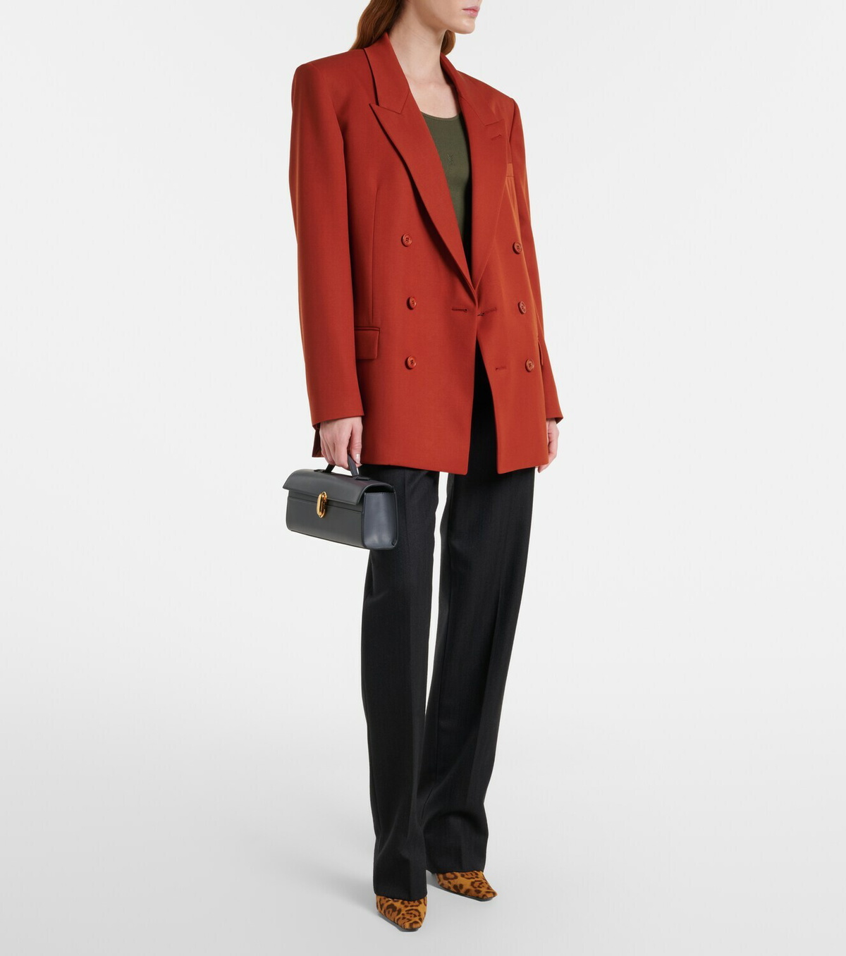 Savette Symmetry Slim leather top-handle bag