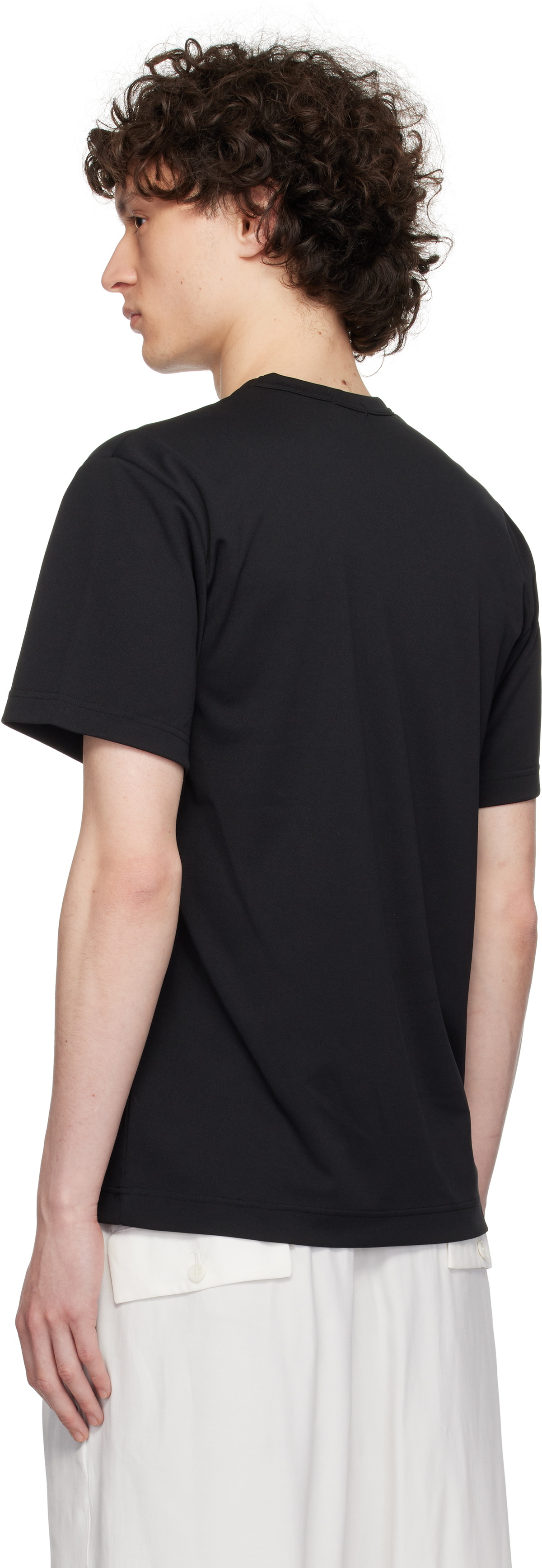 Comme des Garçons Homme Plus Black Polyester Piqué Long Longsleeve T-shirt