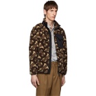 Burberry Brown Fleece Monogram Jacquard Jacket