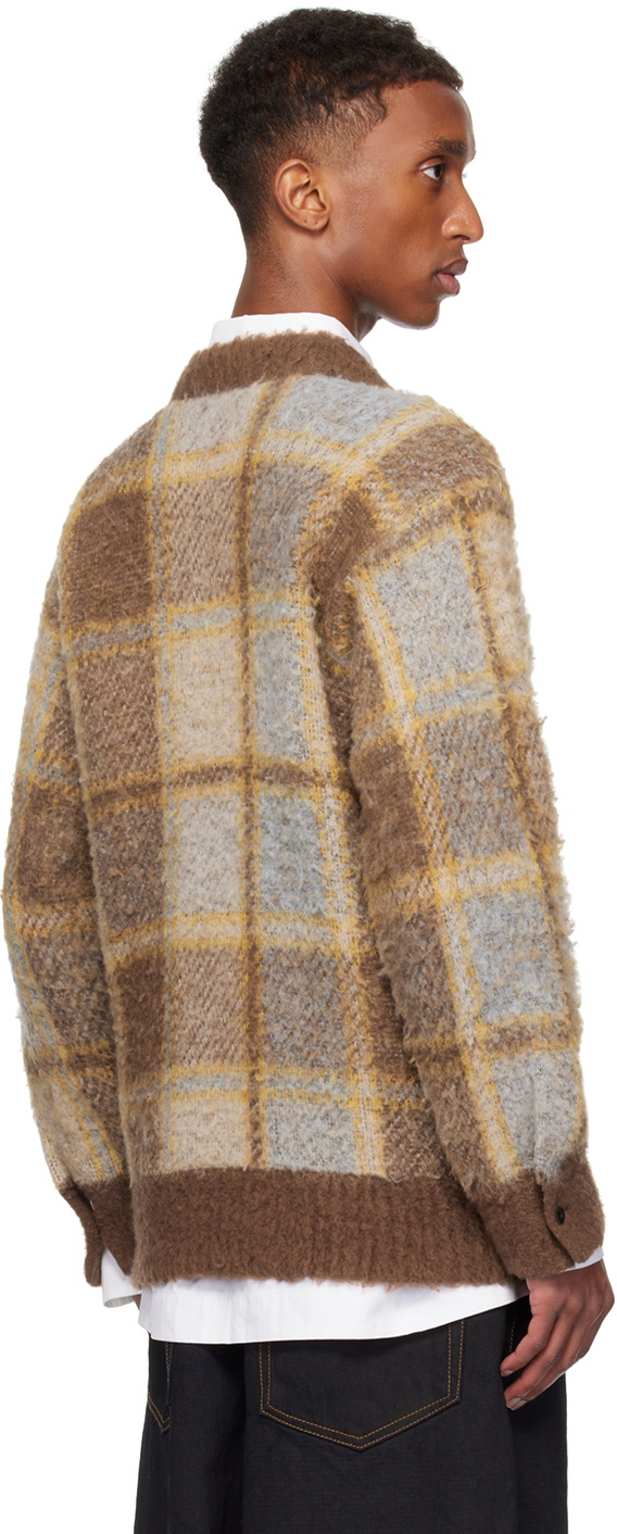 トップス sacai PLAID KNIT BLOUSON sacai PLAID KNIT BLOUSON