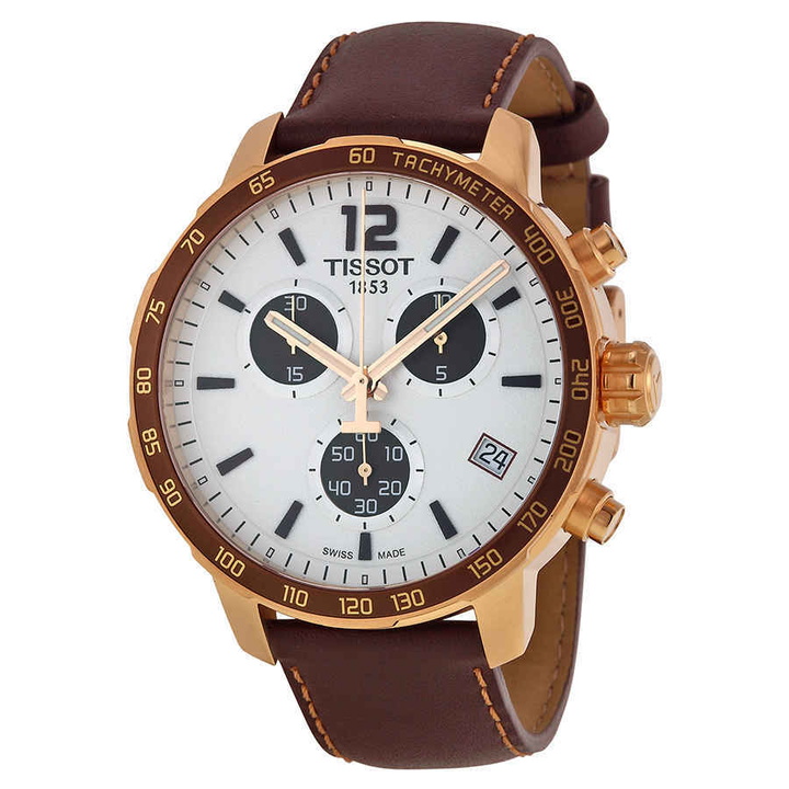 Photo: Tissot Quickster Chronograph Silver Dial Unisex Watch T095.417.36.037.01