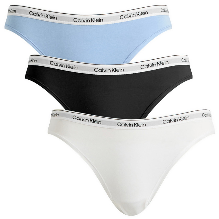 Photo: Calvin Klein Women's Icon Bikini Brief - 3 Pack in Black/White/Frozen Fjiord