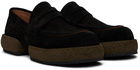 Dries Van Noten Black Platform Loafers