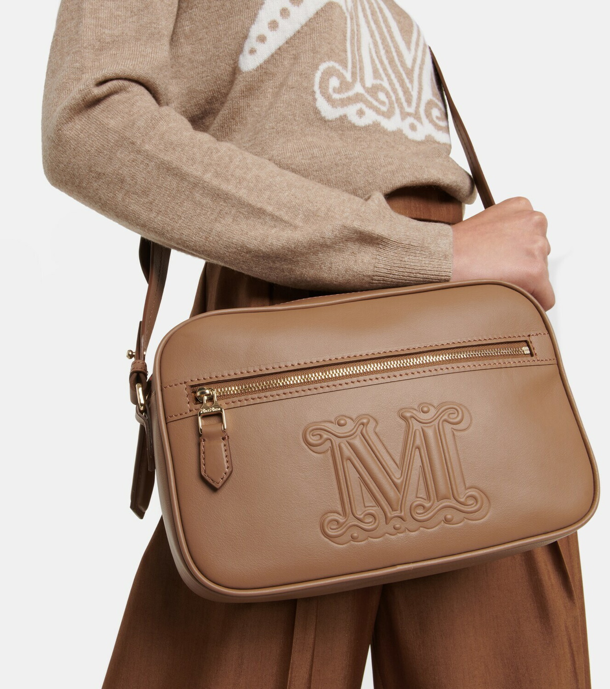 Monogram leather 2025 camera bag