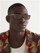 Clean Waves - Type 03 Low Rectangular-Frame Recycled Acetate Sunglasses
