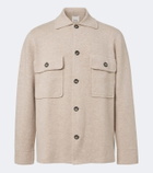 Allude Knitted wool and cashmere cardigan