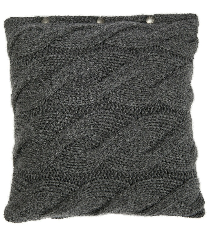Photo: Brunello Cucinelli - Cable-knit cashmere cushion