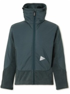 And Wander - Shell and Fleece Hooded Jacket - Green