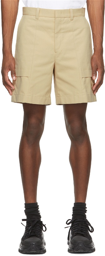 Photo: Wooyoungmi Beige Patch Pocket Cargo Shorts