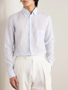 Richard James - Button-Down Collar Linen Shirt - White