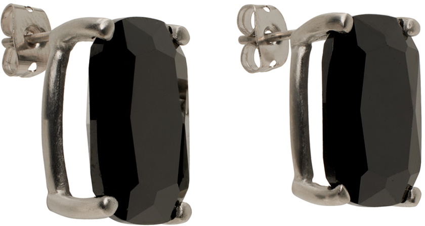 ABRA Silver & Black Abra Earrings