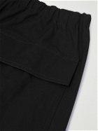 Jil Sander - Wide-Leg Pleated Cotton Trousers - Black