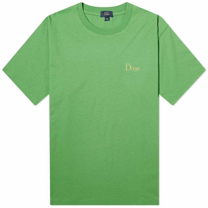 Photo: Dime Men's Classic Small Logo T-Shirt in Kelly Green
