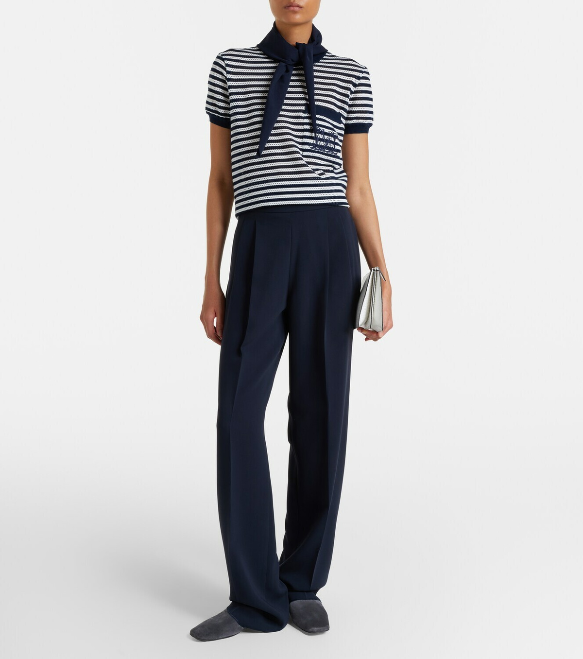 Max Mara Striped cotton-blend jersey T-shirt