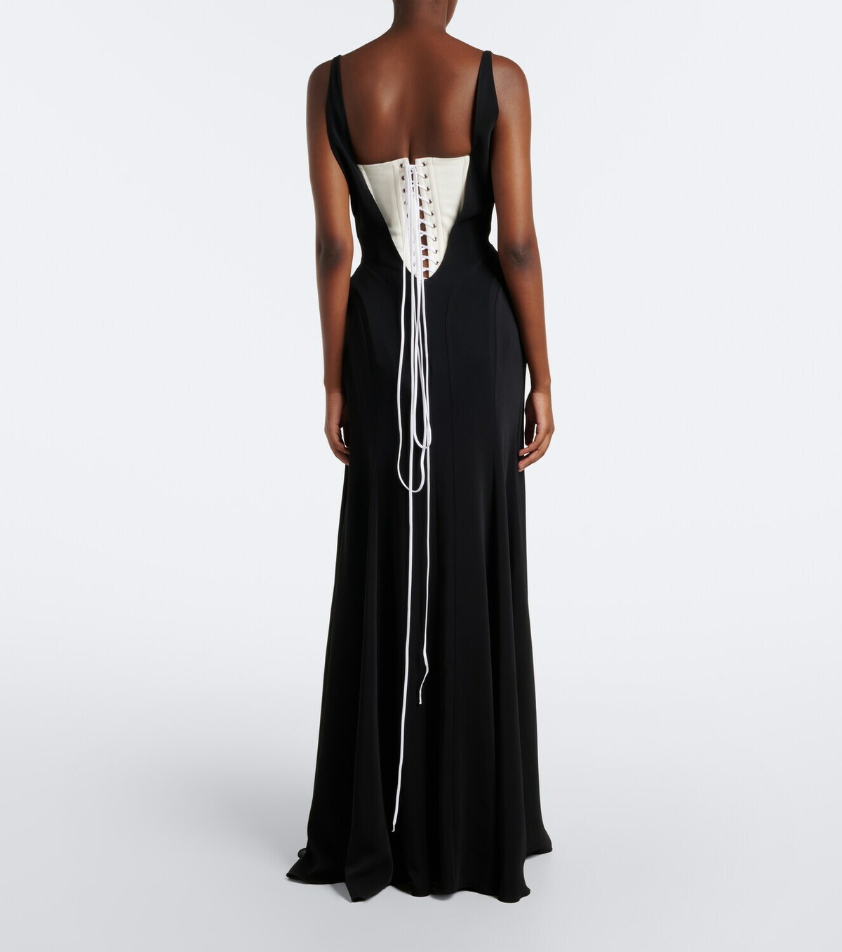 Mugler re/edit Jeu de Paume crêpe gown
