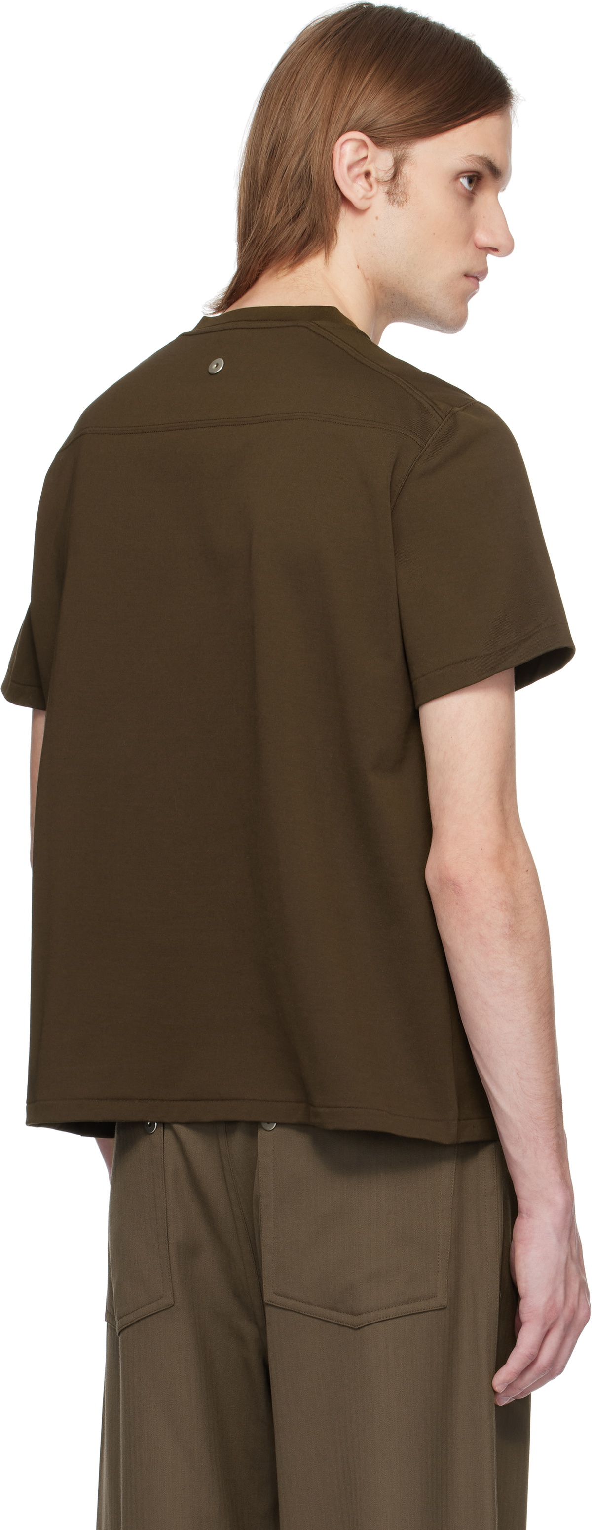 Omar Afridi Brown Cotton T-shirt