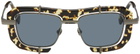 JW Anderson SSENSE Exclusive Tortoiseshell & Gunmetal Geometric Sunglasses