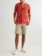 Orlebar Brown - Hibbert Camp-Collar Floral-Print Voile Shirt - Red