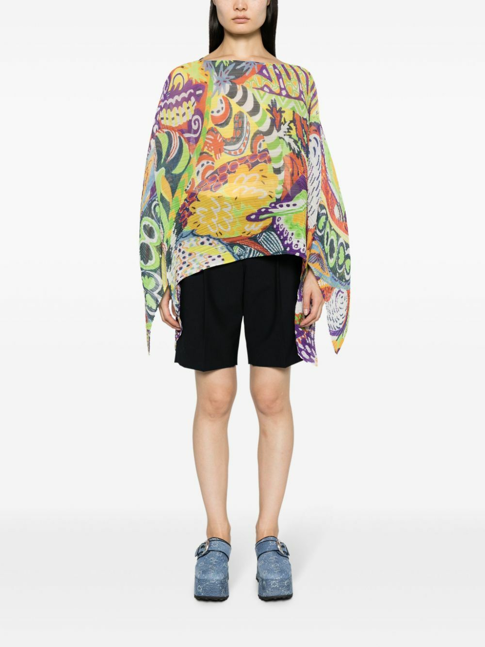 PLEATS PLEASE ISSEY MIYAKE - Printed Pleated Stole Pleats Please
