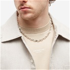 Maple Men's Chain Link Necklace 7mm 50cm in Silver