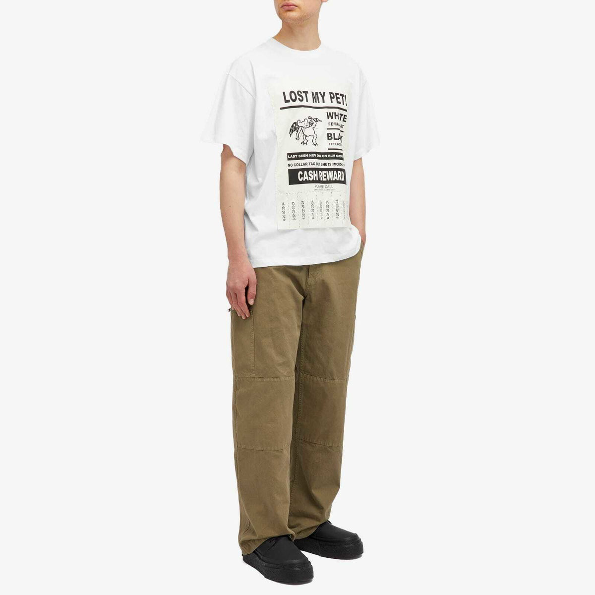 MM6 Maison Margiela Men's Lost My Pet T-Shirt in Optic White