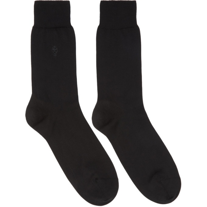 Photo: Alexander McQueen Black Tonal Skull Socks