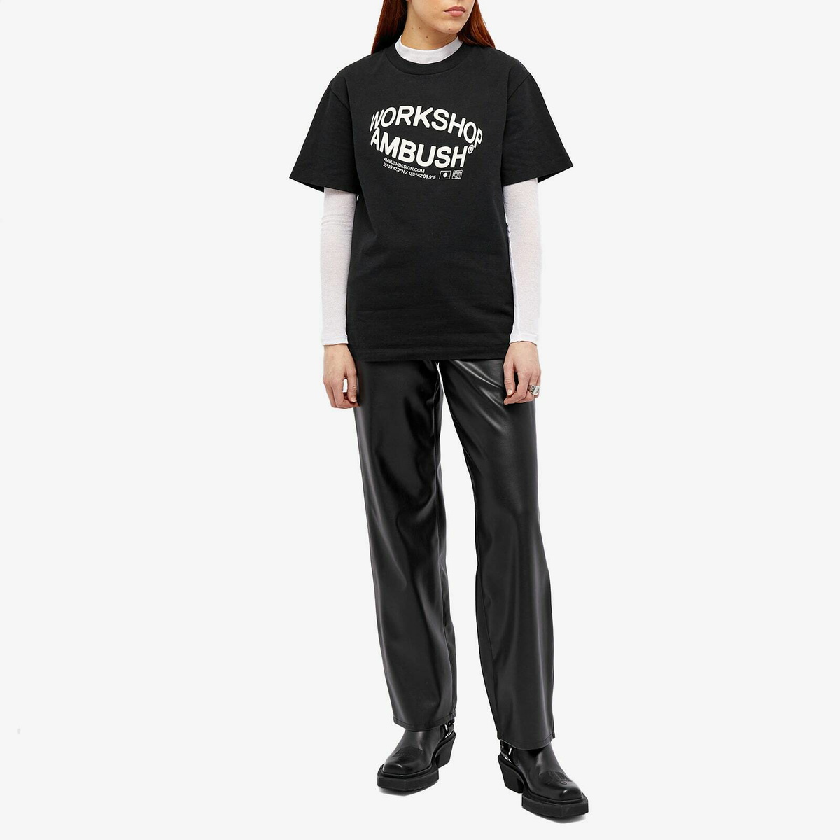 Ambush Women's Revolve Logo T-Shirt in Black Ambush