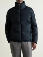 SEASE - Tribeca Quilted Herringbone Cotton and Cashmere-Blend Down Jacket - Blue