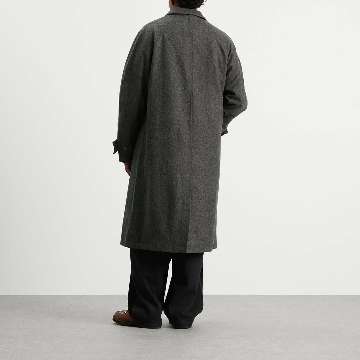 Foret Men's Pine Wool Coat in Dark Grey Melange