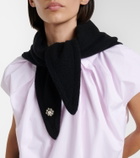 Simone Rocha Embellished cashmere scarf