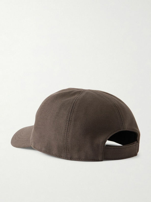 Photo: Rick Owens - Moncler Logo-Appliquéd Cotton-Jersey Baseball Cap