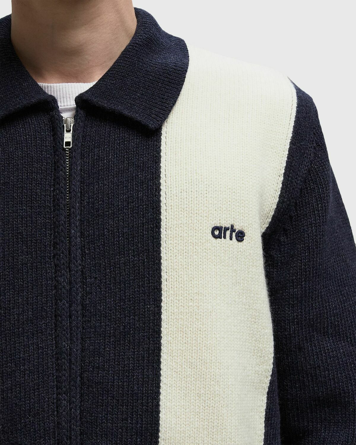 Arte Antwerp Cardigan blue/white Mens Pullover