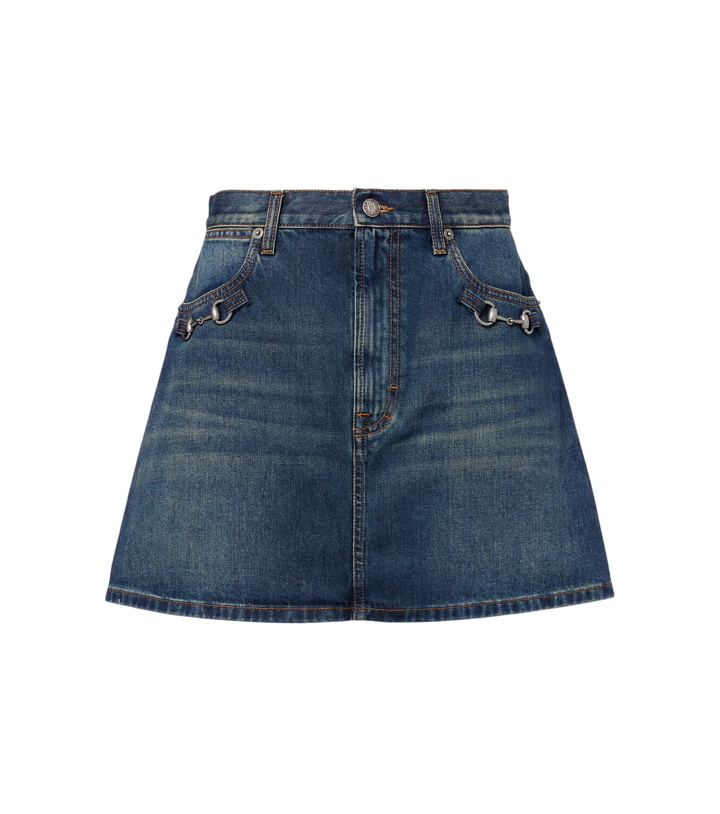 Photo: Gucci Horsebit denim miniskirt