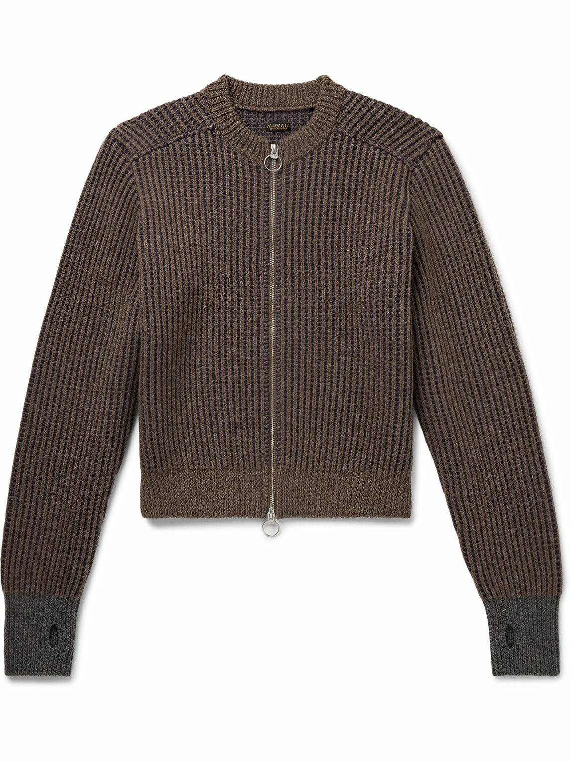 KAPITAL - Fair Isle Intarsia Wool-Blend Zip-Up Cardigan - Neutrals KAPITAL