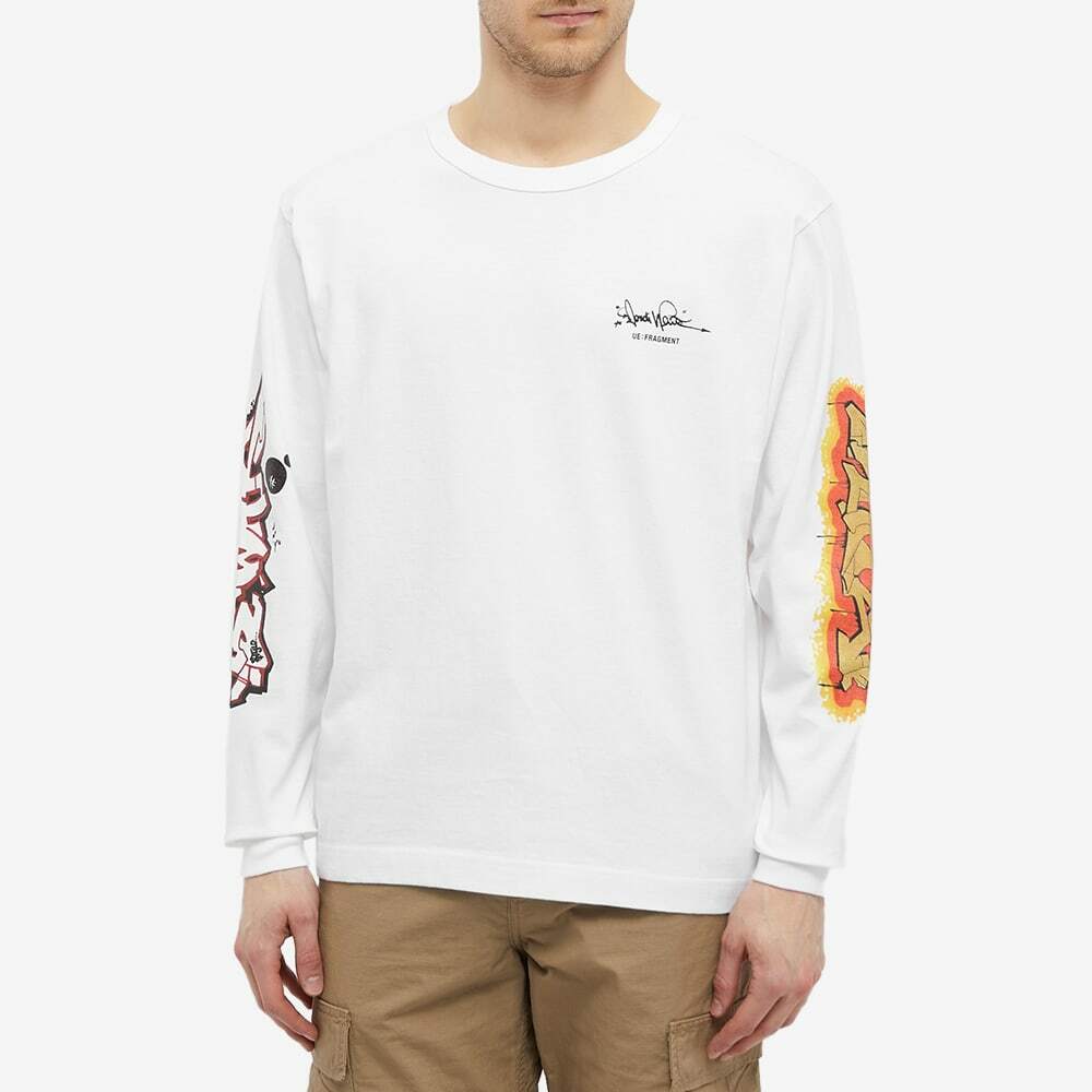 Uniform Experiment Men's Long Sleeve Dondi Graffiti T-Shirt in White ...