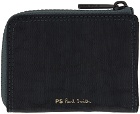 PS by Paul Smith Black Happy Zip-Around Wallet