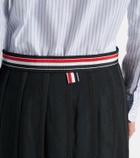 Thom Browne Asymmetric wool-blend miniskirt