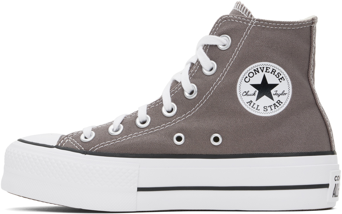 Converse Taupe Chuck Taylor All Star Lift Platform High Top Sneakers