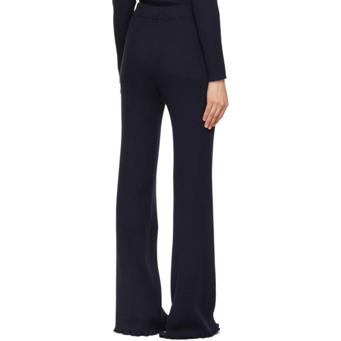 The Row Navy Silk Carmine Trousers The Row