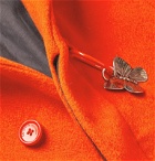 Raf Simons - Embellished Virgin Wool and Cashmere-Blend Overcoat - Orange