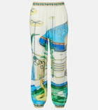 Tory Burch Printed cotton tapered pants