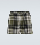 Acne Studios Face checked cotton shorts