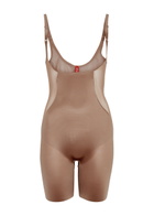 Spanx Open-Bust Mid-Thigh Bodysuit Beige