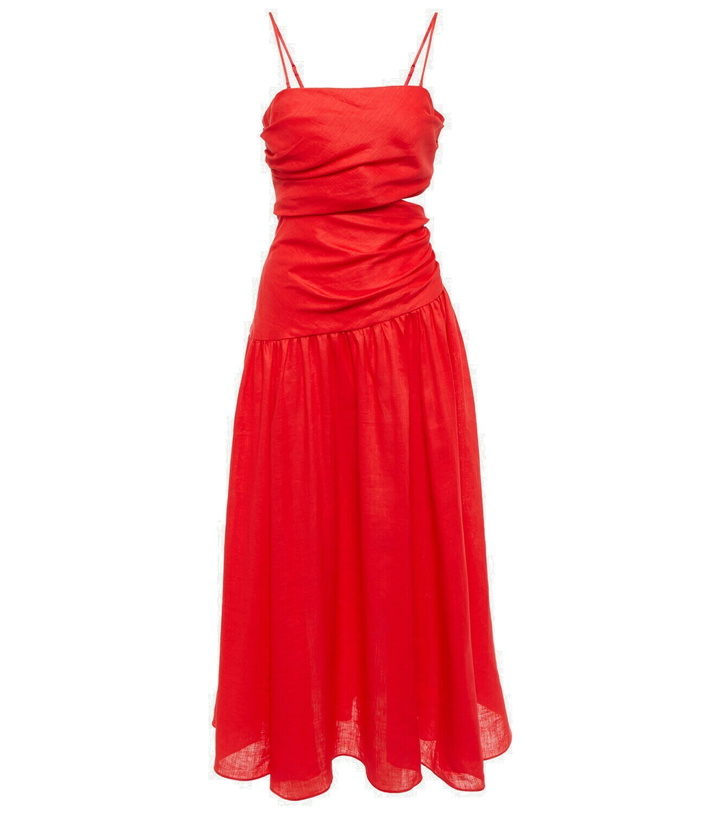 Photo: Zimmermann - Lyre strapless linen midi dress