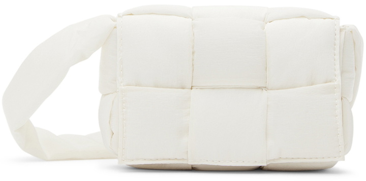 Photo: Bottega Veneta White Cassette Messenger Bag