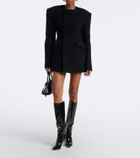 Wardrobe.NYC Alpaca and wool-blend bouclé blazer dress