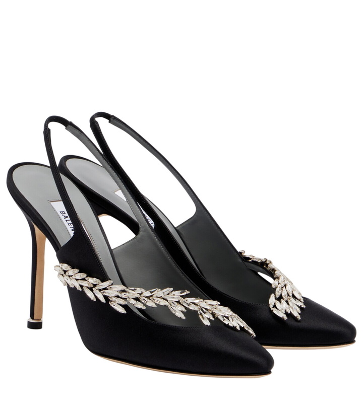 Photo: Balenciaga x Manolo Blahnik satin slingback pumps