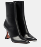 Amina Muaddi Giorgia 95 leather ankle boots