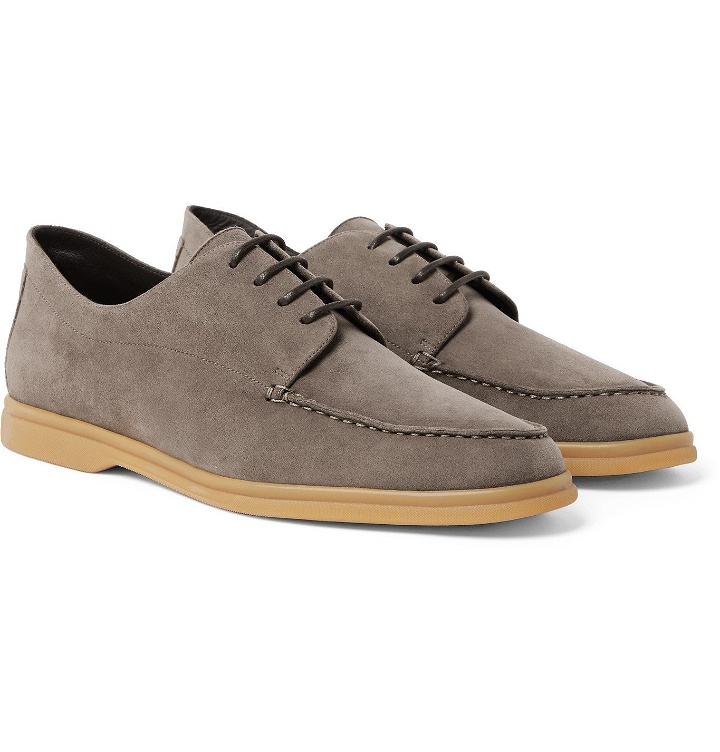 Photo: Canali - Suede Derby Shoes - Brown